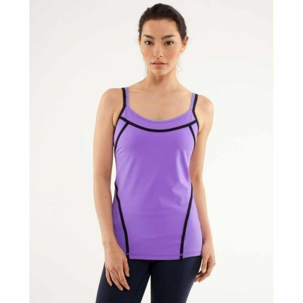 Lululemon Ignite Tank In Power Purple/ Black Size 4